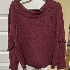 Free People Off the Shoulder Vintage Heavyweight Sweater